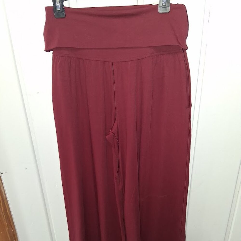 Aerie Offline Foldover Super Wide Leg Stretch Pants NWT Sz M - Picture 2 of 6